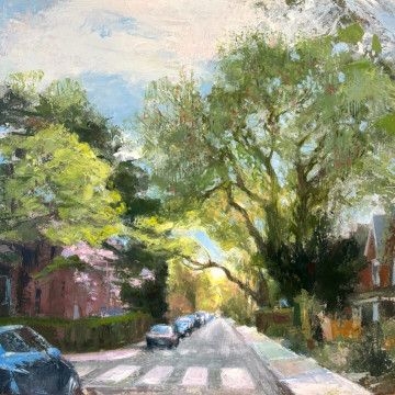 At Long Last, Spring. Oil on panel, 12” x 12”, 2026 | $975