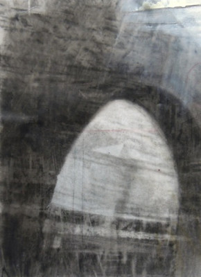 Arch. Charcoal and crayon on vellum, 8.25" x 6.25", 2014 SOLD