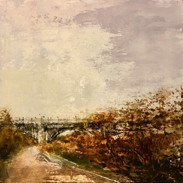Bloor St Viaduct: Distant. Oil on panel, 8" x 8". 2019 | SOLD